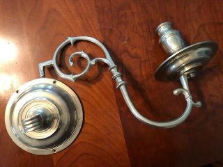 VINTAGE WILLIAMSBURG GEDDY FOUNDRY BRASS CANDLE HOLDER SCONCES 5