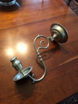 VINTAGE WILLIAMSBURG GEDDY FOUNDRY BRASS CANDLE HOLDER SCONCES 8