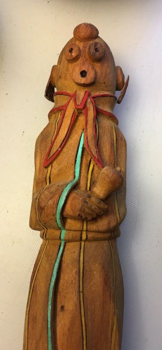 Vintage Old Wood Hopi Kachina Doll 2nd Mesa Mudhead Signed Robert Harris