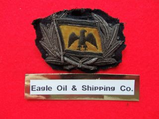Merchant Navy Vintage Cap Badge " Eagle Oil & Co.  " (shell) 1912 - 1959