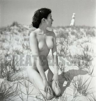 Joan Wesley 1950s Nature Nude Model 2 1/4 Camera Negative Peter Basch