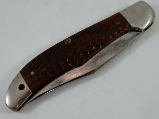 Vintage Case XX 6165SAB Large Folding Hunter Knife with Sheath 1940 - 1964 7