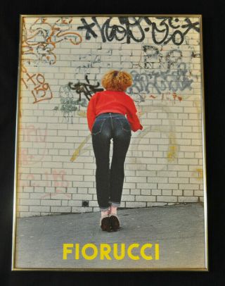 Vtg 1982 Fiorucci Italian Fashion Poster Graffiti Artist
