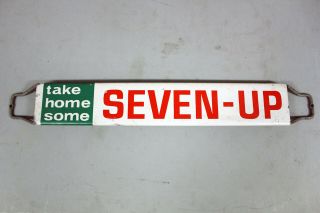 Vintage 7up Seven - Up " Take Home Some " Door Pull Advertising Stout Sign Co.