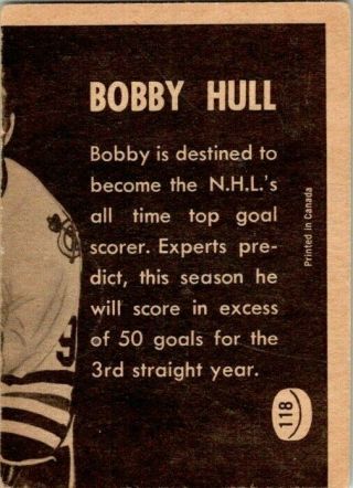 1967 - 68 Topps Bobby Orr Calder 118 Vintage Hockey Card 2