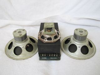 Vintage Phillps Ad9710 Full Range Speakers With Crossover