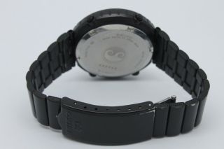 VINTAGE 1985 Seiko Sports 100 7A38 - 7140 Black PVD Mens Quartz Chronograph Watch 6