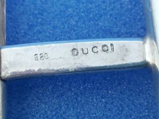 Vintage GUCCI 925 Sterling Silver Designer bar Cufflinks Made in Italy 20g 5