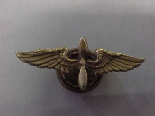 Ww2 Era Us Army Air Forces Pilots Wings / Sweetheart / Lapel / Hat Pin 10k Gold