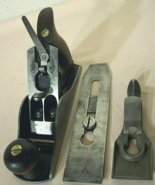 1912 to1918 STANLEY SMOOTH PLANE NO.  2C TYPE 11 RARE CORRUGATED WOODWORKING TOOL 10