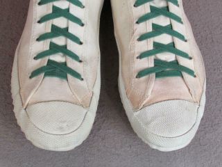 Vintage 1950s Roderick Pro Canvas High Top Basketball Sneakers Gym Shoes Sz 9.  5 7