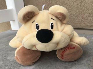 VTG Fisher Price Plush Rumple Honey Bear Floppy Toy Rare 1993 Yellow 18 