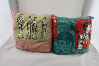 Rare Vintage Beatles Pillows - From Me To You - Want To Hold Your Hand Collectabl