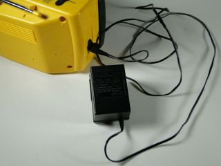 Vintage CFS - 920 SONY SPORT YELLOW AM/FM Cassette Boombox w/ AC Adapter 6