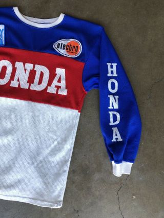 TRUE VINTAGE 70 ' s Honda Motocross Jersey HONDALINE Marty Smith VTG MX Dirt Bike 2