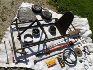 Vintage Kart Simplex Challenger Mark Iv - Frame 1963 W/ Axle Wheels More