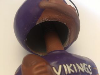 RARE Vintage Minnesota Vikings Black Face Bobble Head Nodder TOES UP 1960 ' s 9