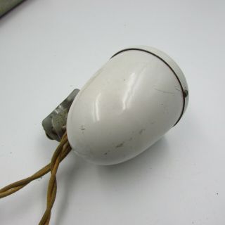 Vintage Seiss 322 Twin Bicycle Headlight White Finish,  Streamline Electric Tube 7