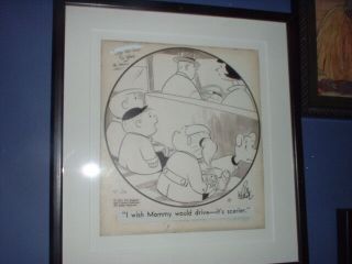 Bill Keane 1967 Family Circle Comic Strip Art / Rare / Old / Very Cool