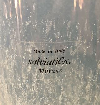 Italy Vintage Modern Salviati Murano Art Glass Opaline Italian Vase Mid Century 4