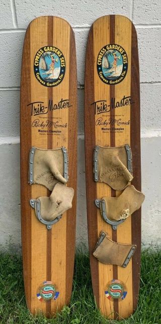 Vintage Cypress Garden Water Skis " Trik Master " Ricky Mccormick Signature Lake