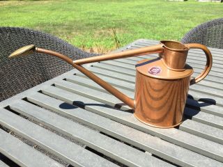 Vintage " Haws " Copper Watering Can Made In England