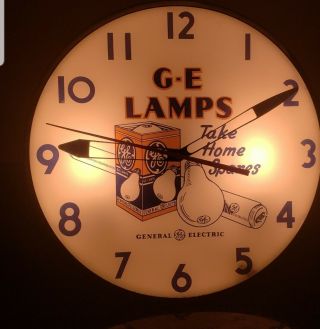 Vintage General Electric Advertising Clock With Box