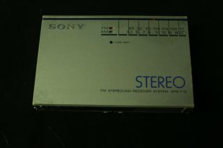 SONY FM/AM Stereo Receiver SRS - F10 VINTAGE Portable Boombox AUX Rare 2