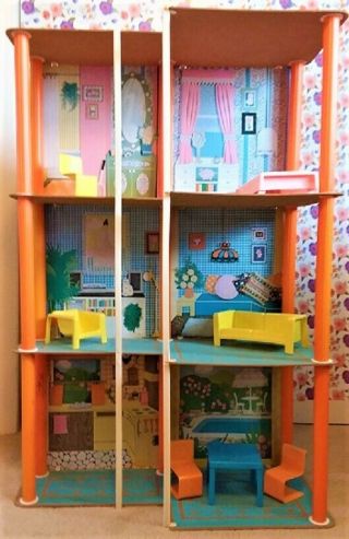 Vintage Barbie 1975 Townhouse - Including Furniture - - 3.  5 Feet Tall