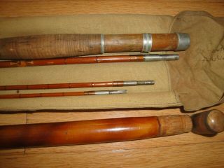 Vintage F.  E.  Thomas Dirigo Trout Bamboo Fly Rod 3 Sections/2 Tips 6