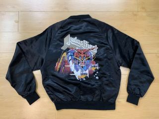 Vintage 1980s Judas Priest Jacket / Coat Defenders Of The Faith Size Medium