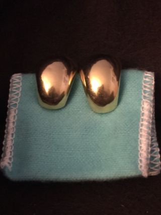 Stunning Vintage Tiffany & Co.  14kt Yellow Gold Clip On Earrings