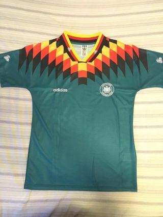Vintage Men’s Adidas Germany 1994 World Cup Green Away Soccer Jersey Size Large