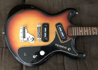 Vintage Teisco V - 2 Electric Guitar Project Mosrite Made In Japan