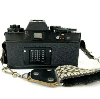 Vintage Minolta XE - 7 SLR 35mm Camera with 135mm Lens Phoenix Flash Strap XE 7 6