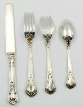 4 PIECE PLACE SETTING GORHAM STERLING SILVER CHANTILLY OLD MARK - NR 5798 2