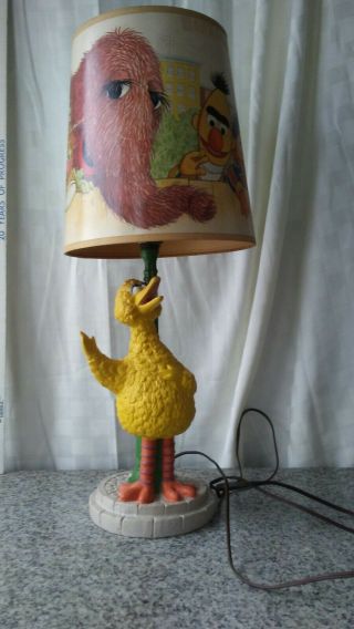 Vintage Plastic Big Bird Table Lamp Neat Retro Muppets Sesame Street Decor