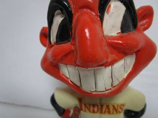 1962 VINTAGE CLEVELAND INDIANS,  CHIEF WAHOO,  GREEN BASE,  NODDER,  BOBBLEHEAD,  JAPAN 3