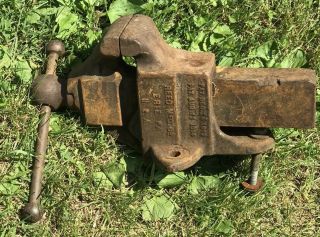 Vintage Reed Mfg Co 4 " Jaws Bench Vise No.  104 Made Erie Pa Usa