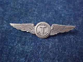 Orig Ww2 Rcaf Sweetheart Wing Sterling Silver Naval Aviator With Anchor