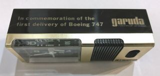 RARE GARUDA COMMEMORATIVE CLOCK - Delivery OF 1st BOEING 747 - Vintage Seiko 3
