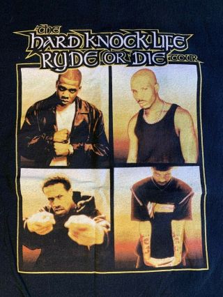 Vintage 90s XXL Hard Knock Life Tour Shirt Jay Z DMX Method Man RedMan 2XL 2