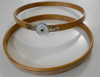 Vintage Queen Wooden Embroidery Hoop With Felt And Tension Wheel 6 " Pat D