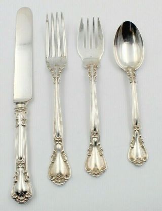 4 Piece Place Setting Gorham Sterling Silver Chantilly Old Mark - Nr 5797