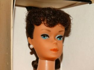 Barbie: VINTAGE Brunette PONYTAIL BARBIE Doll w/BOX 3