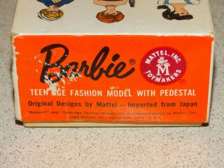 Barbie: VINTAGE Brunette PONYTAIL BARBIE Doll w/BOX 7