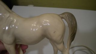 Vintage Breyer Horse Night LIGHT LAMP Alabaster w/ Gray Hooves,  Mane & Tail 5