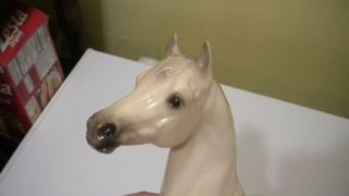 Vintage Breyer Horse Night LIGHT LAMP Alabaster w/ Gray Hooves,  Mane & Tail 6