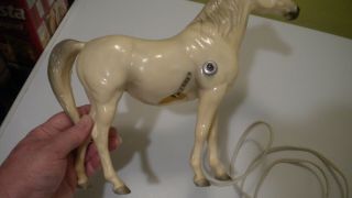 Vintage Breyer Horse Night LIGHT LAMP Alabaster w/ Gray Hooves,  Mane & Tail 9