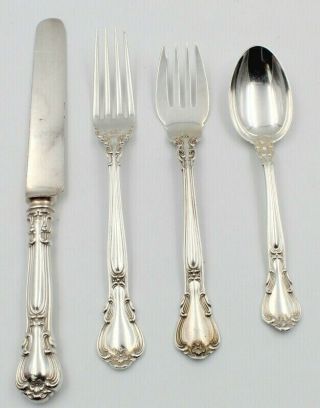 4 Piece Place Setting Gorham Sterling Silver Chantilly Old Mark - Nr 5796